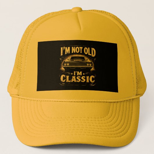Ik ben niet oud Ik ben Classic Retro  Funny Car Qu Trucker Pet (Voorkant)