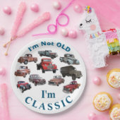 Ik ben niet oud, ik ben CLASSIC  Vehicles Birthday Papieren Bordje (Feest)