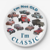 Ik ben niet oud, ik ben CLASSIC  Vehicles Birthday Papieren Bordje (Voorkant)