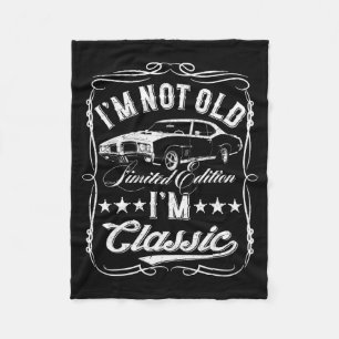 Ik ben niet oud, ik ben Clic Grappige Auto Vintage Fleece Deken
