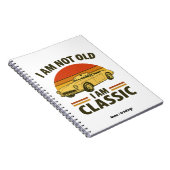 Ik ben niet oud, ik ben een klassiek grappig retro notitieboek (Rechterzijde)