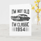 Ik ben niet oud. Ik ben een klassieke 70e verjaard Kaart (Gele Bloem)