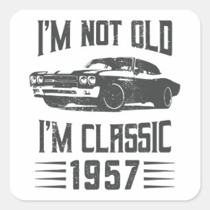 Ik ben niet oud. Ik ben een klassieke 70ste verjaa Vierkante Sticker