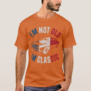 Ik ben niet oud, ik ben een klassieke auto VS-vlag T-shirt