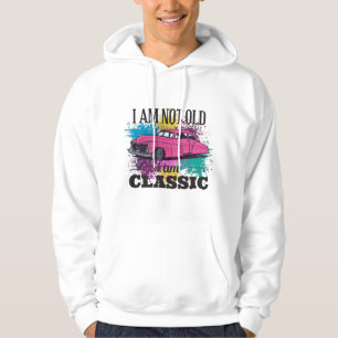 Ik ben niet oud Ik ben een Klassieke Grungy Kleur Hoodie