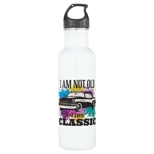 Ik ben niet oud Ik ben een Klassieke Grungy Kleur  Waterfles (Voorkant)