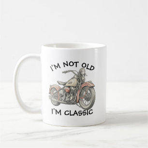 Ik ben niet oud, ik ben een klassieke motorrijder koffiemok