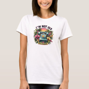  Ik ben niet oud Ik ben een klassieke retro telefo T-shirt