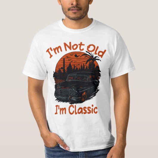 Ik ben niet oud Ik ben een klassieke retro zonsond T-shirt (Voorkant)
