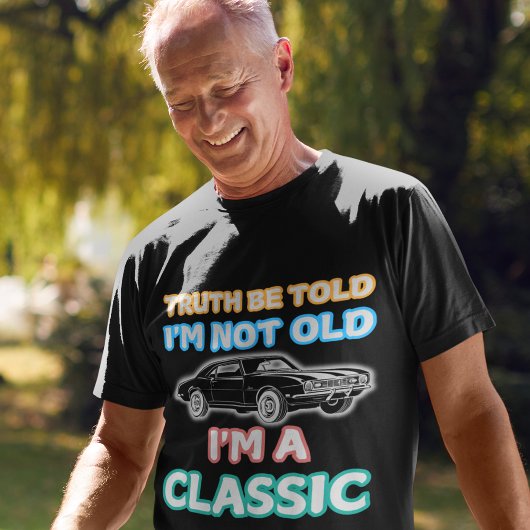 Ik ben niet oud, ik ben een MANNEN Camaro uit 1968 T-shirt