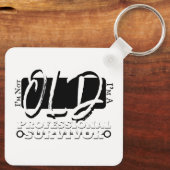 Ik ben niet oud, ik ben een professionele overleve sleutelhanger (Achterkant)