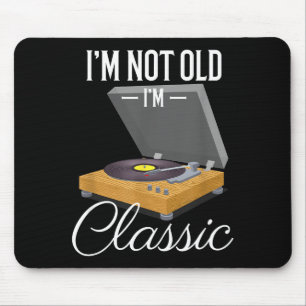Ik ben niet oud, ik ben grappig Vinyl Platenspeler Muismat