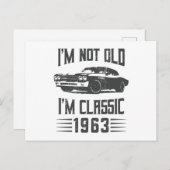 Ik ben niet oud, ik ben klassiek 1963 60e verjaard briefkaart (Voorkant / Achterkant)