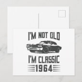 Ik ben niet oud, ik ben klassiek 1964 60e verjaard briefkaart (Voorkant / Achterkant)