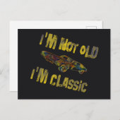 Ik ben niet oud, ik ben klassiek,  aankondigingskaart (Voorkant / Achterkant)