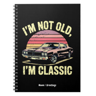 Ik ben niet oud, ik ben klassiek - Funny Retro Gra Notitieboek