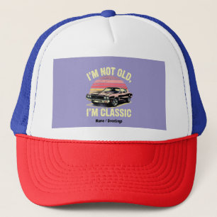 Ik ben niet oud, ik ben klassiek - Funny Retro Gra Trucker Pet