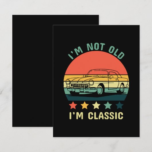 Ik ben niet oud Ik ben klassiek Informatiekaartje (Voorkant / Achterkant)
