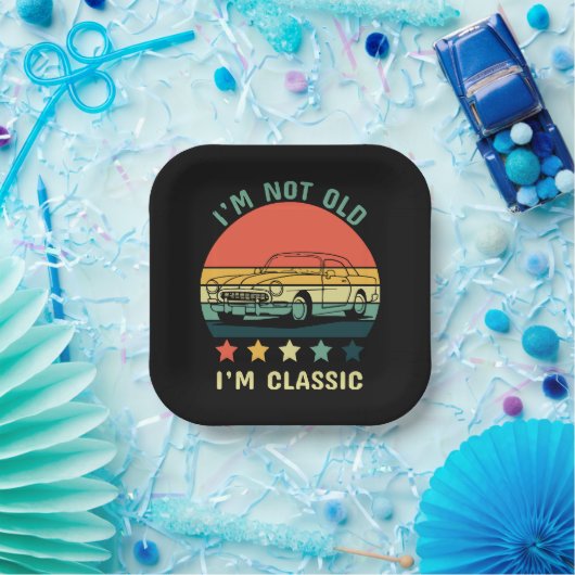 Ik ben niet oud Ik ben klassiek Papieren Bordje (Feest)