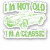 Ik ben niet oud, ik ben klassiek sticker (Voorkant)