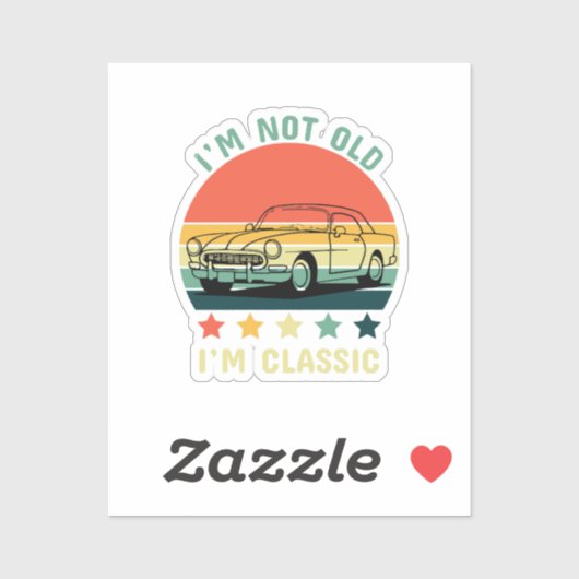 Ik ben niet oud, ik ben klassiek sticker (Vel)