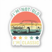 Ik ben niet oud, ik ben klassiek sticker (Voorkant)