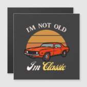 Ik ben niet oud, ik ben klassiek T-shirt, oldtimer (Voorkant / Achterkant)