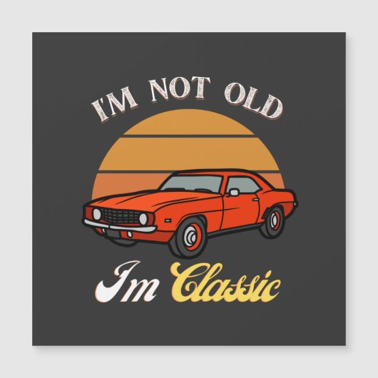 Ik ben niet oud, ik ben klassiek T-shirt, oldtimer (Voorkant)
