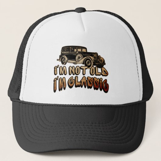 ik ben niet oud , ik ben klassiek trucker pet (Voorkant)