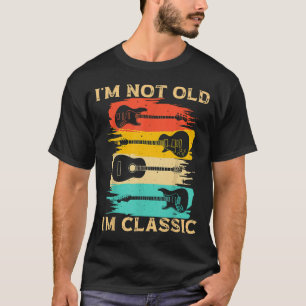 Ik ben niet oud, ik ben klassiek Vintage gitaar vo T-shirt