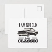 Ik ben niet oud ik ben klassieke briefkaart (Voorkant / Achterkant)