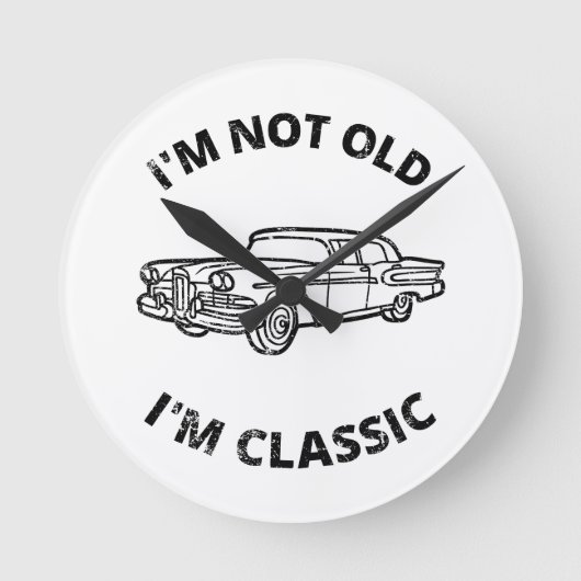 Ik ben niet oud, ik ben klassieke ronde klok (Voorkant)