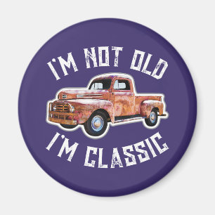 Ik ben niet oud, ik ben klassieke Truck Graphic Magneet