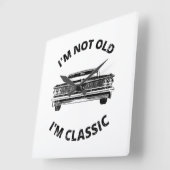 Ik ben niet oud, ik ben klassieke   vierkante klok (Hoek)