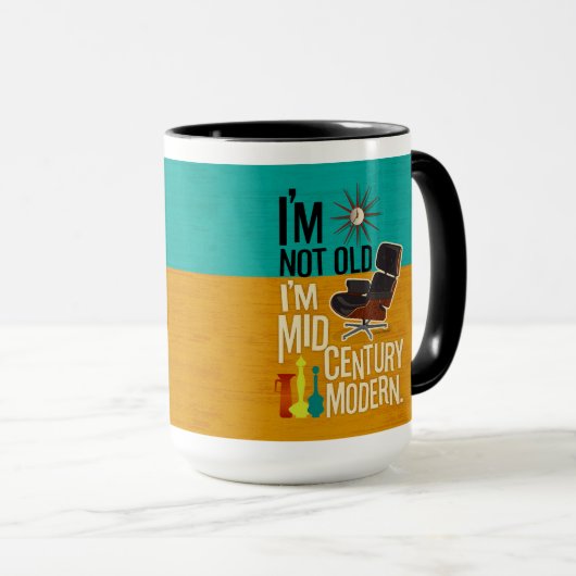 Ik ben niet oud, ik ben middeleeuwse moderne mok (Voorkant rechts)