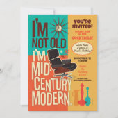 Ik ben niet oud Ik ben midden eeuw moderne feestui Kaart (Voorkant)