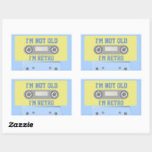 "Ik ben niet oud, ik ben retro" Rechthoekige Sticker (Vel)