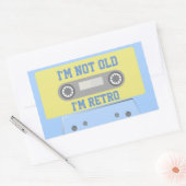 "Ik ben niet oud, ik ben retro" Rechthoekige Sticker (Envelop)