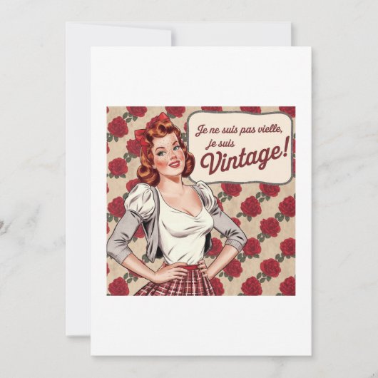 ik ben niet oud ik ben vintage kaart (Voorkant)