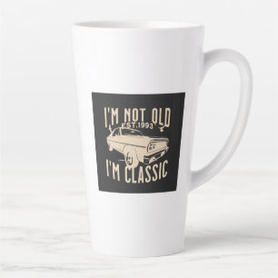 Ik ben niet oud Im klassiek modern trendy vintage  Latte Mok