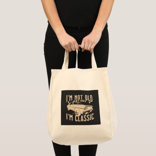 Ik ben niet oud Im klassiek, modern,  zwart Tote Bag (Voorkant (product))