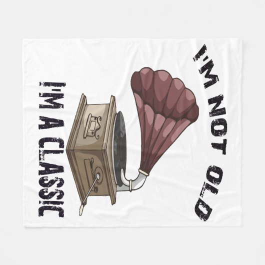 Ik ben niet oud in klassiek fleece deken (Voorkant (Horizontaal))