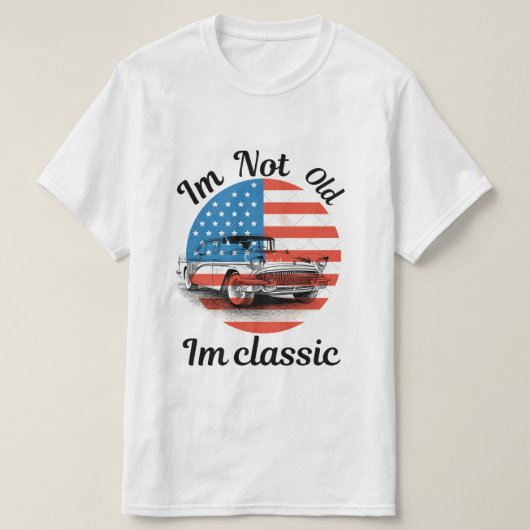 Ik ben niet oud in klassiek T-shirt (Design voorkant)