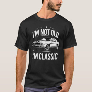 Ik ben niet oud in klassieke retro automonteurs t-shirt