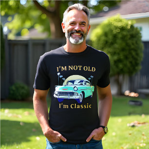 Ik ben niet oud, tijdloze geest t-shirt