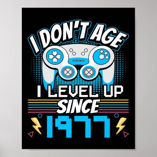 Ik ben niet ouder dan ik sinds 1977 Gaming 46th Bi Poster (Voorkant)