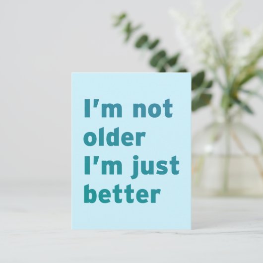 Ik ben niet Ouder ik ben enkel Beter Briefkaart (Staand voorkant)