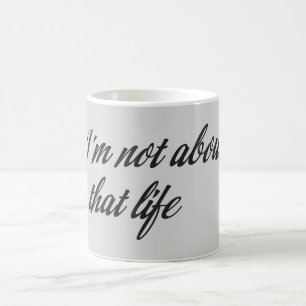 Ik ben niet over dat leven koffiemok