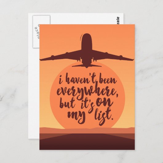 Ik ben niet overal geweest briefkaart (Voorkant / Achterkant)