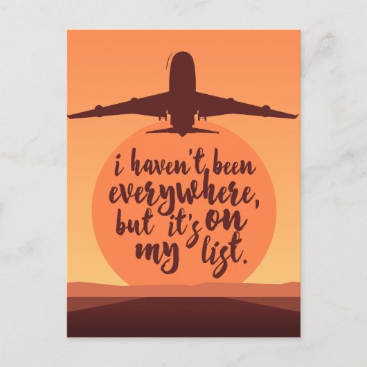 Ik ben niet overal geweest briefkaart (Voorkant)